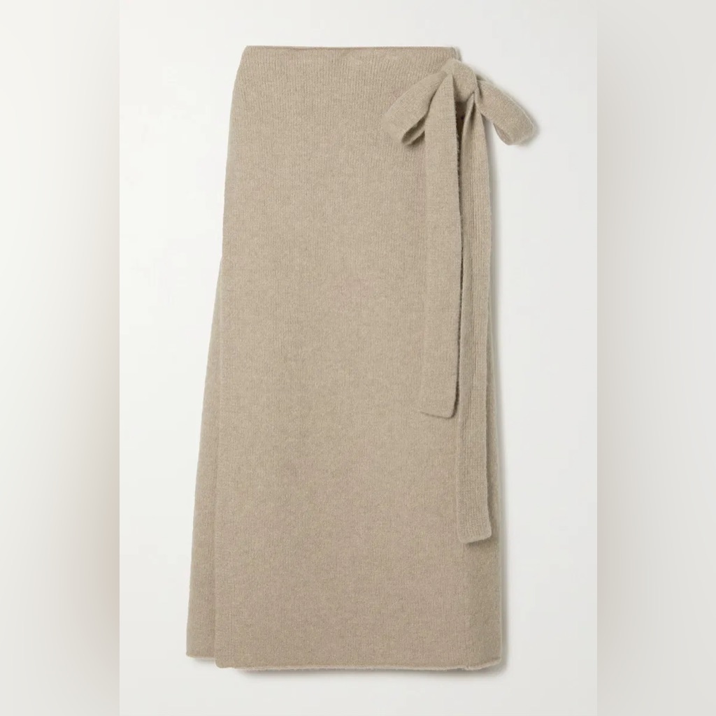 Lauren Manoogian Cashmere Wrap Belt Skirt